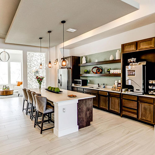 Modern open space kitchen